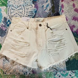 Women’s Forever 21 High Rise White Jean Shorts